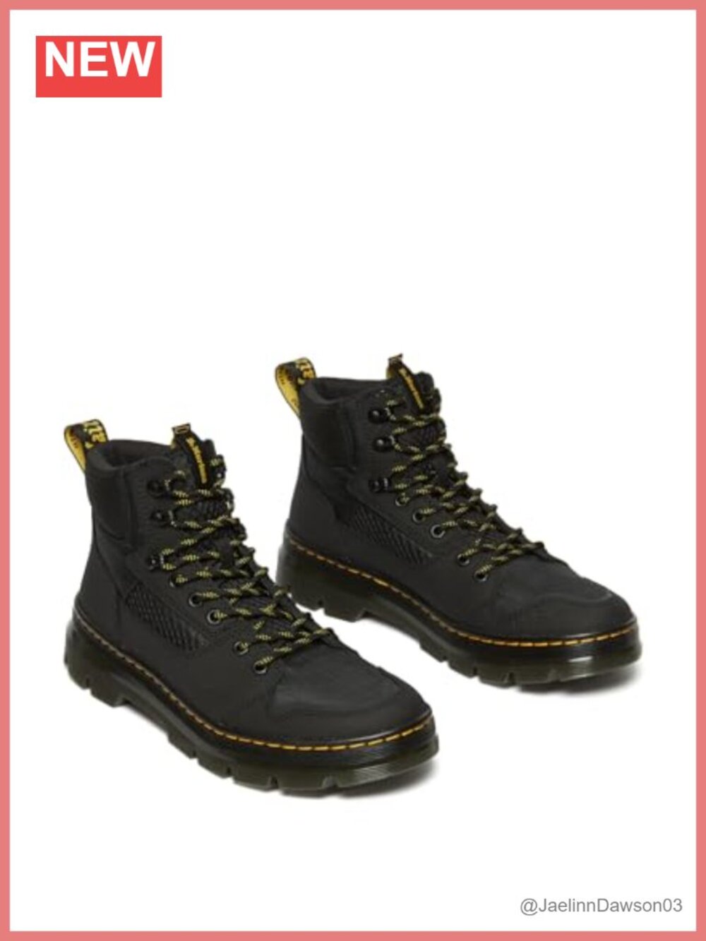 Dr. Martens Rilla Ankle Boots Lace-Up Leather Neoprene PU Upper EVA Footbed